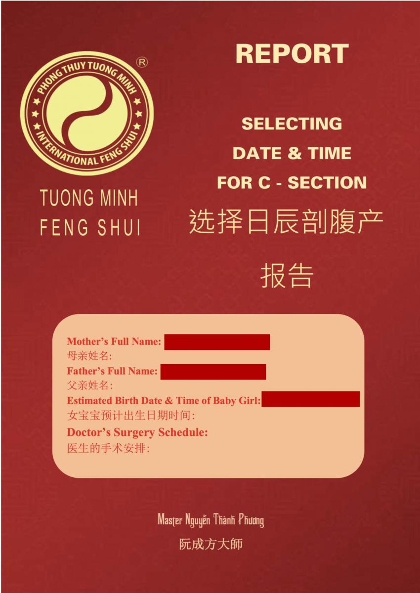 Báo Cáo Chọn Giờ Sinh Mổ Cho Con: Phiên Bản Tiếng Việt - Trung - Anh 