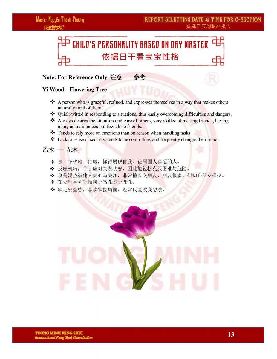Báo Cáo Chọn Giờ Sinh Mổ Cho Con: Phiên Bản Tiếng Việt - Trung - Anh 