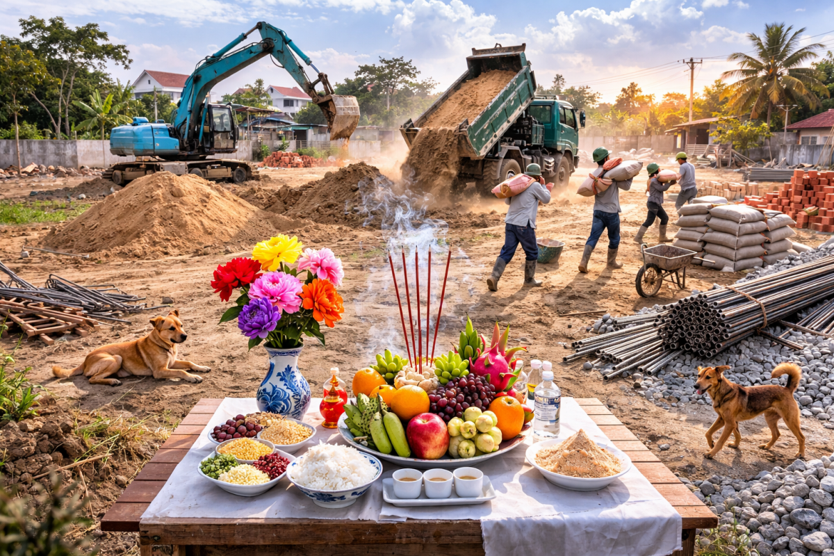  Hướng Dẫn Cách Cúng Lễ Bồi Hoàn Địa Mạch Khi Xây Nhà, Đào Móng
