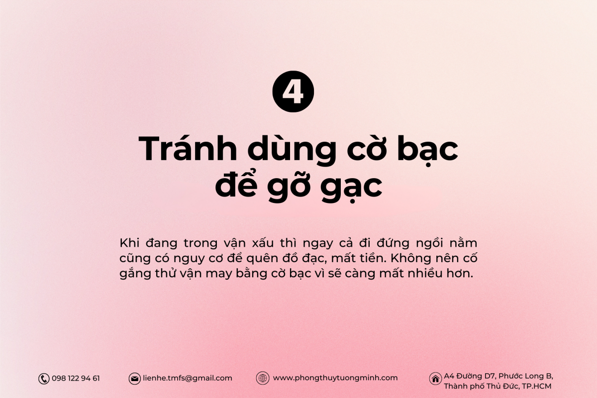 Cần Tránh Làm Gì Trong Đại Vận Lưu Niên Bát Tự Xấu