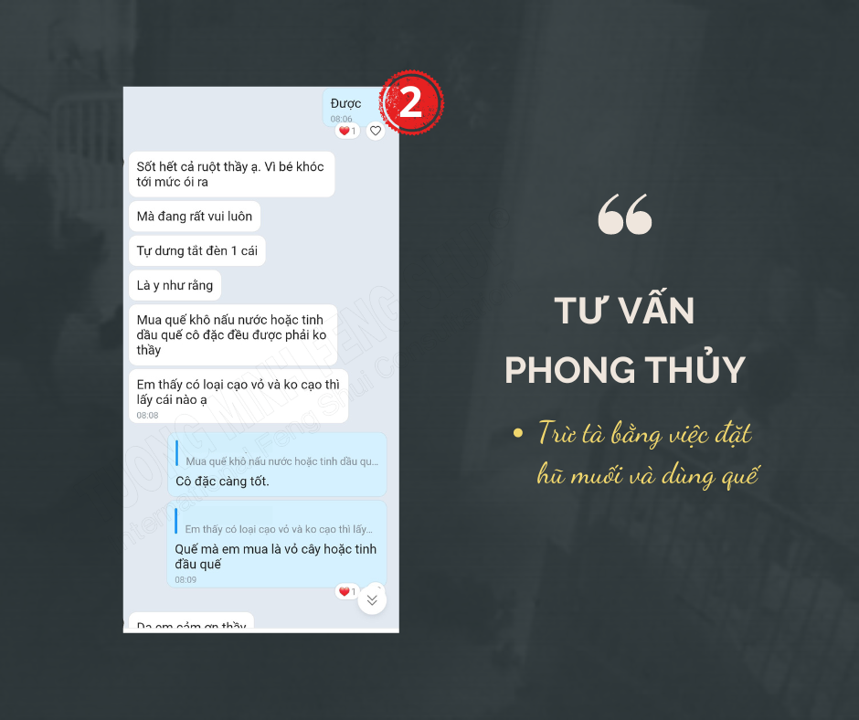 Phương pháp đẩy lùi tà khí bằng quế và nước muối